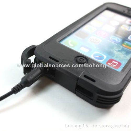 Waterproof PC Cases for iPhone 5S, Tempered Glass Screen Protector, Passed 2M Waterproof Test
